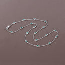1.80 Carat Genuine Emerald .925 Sterling Silver Necklace