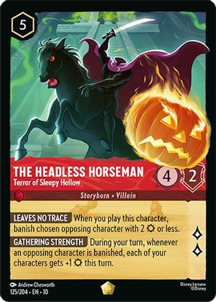 The Headless Horseman - Terror of Sleepy Hollow (125/204) - Whispers in the Well Cold Foil