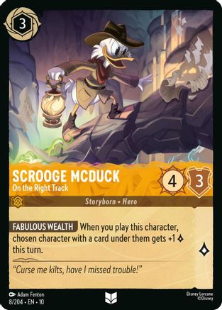 Scrooge McDuck - On the Right Track (8/204) - Whispers in the Well Cold Foil