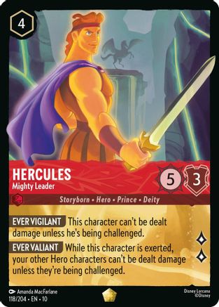 Hercules - Mighty Leader (118/204) - Whispers in the Well Cold Foil