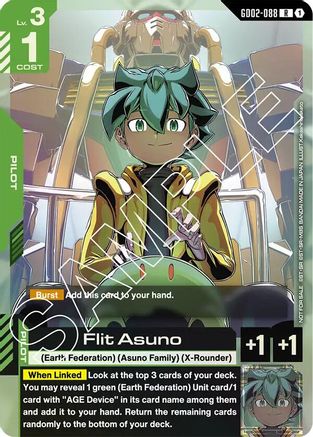 Flit Asuno (GD02 Release Event) (GD02-088) - Gundam Promotional Cards Holofoil