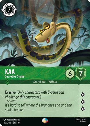 Kaa - Secretive Snake (Epic) (212/204) - Whispers in the Well Holofoil