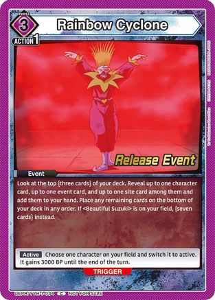 Rainbow Cyclone (UEPR/YYH-1-034) - UE13BT Yu Yu Hakusho Ghost Files Release Event Cards