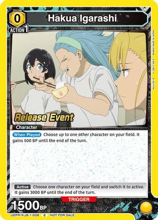 Hakua Igarashi (UEPR/KJ8-1-006) - UE12BT Kaiju No 8 Release Event Cards