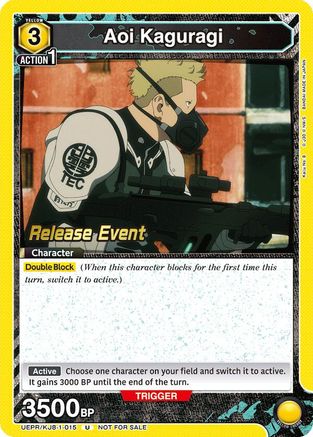 Aoi Kaguragi (015) (UEPR/KJ8-1-015) - UE12BT Kaiju No 8 Release Event Cards