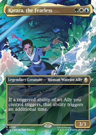 Katara, the Fearless (Borderless) (TLA-305) - Avatar: The Last Airbender Foil