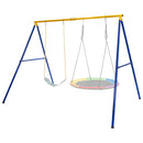 660 LBS Extra-Large A-Shaped Swing Stand with Anti-Slip Footpads (Without Seat)-Yellow