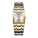 Business Style Steel Strap Couple Watch Square