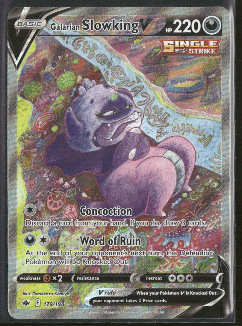 SWSH06: Chilling Reign Galarian Slowking V (Alternate Full Art) #179/198