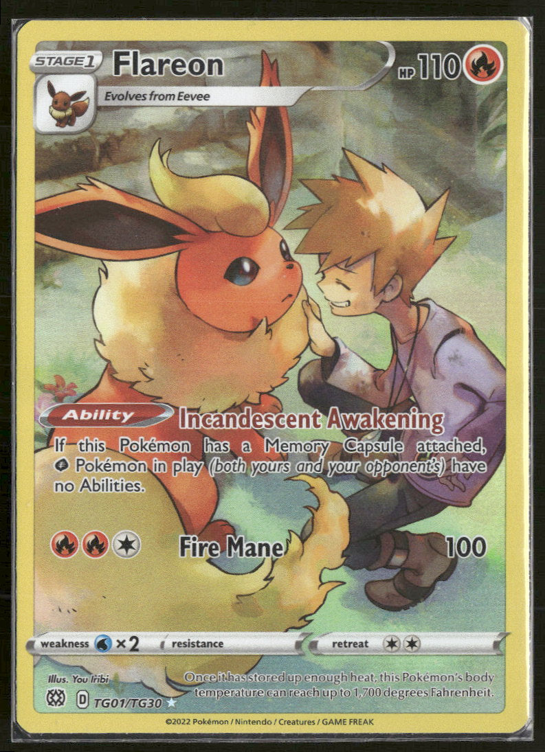 SWSH09: Brilliant Stars Trainer Gallery Flareon #TG01/TG30