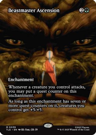 Beastmaster Ascension (Borderless) (TLE-039) - Avatar: The Last Airbender: Eternal-Legal