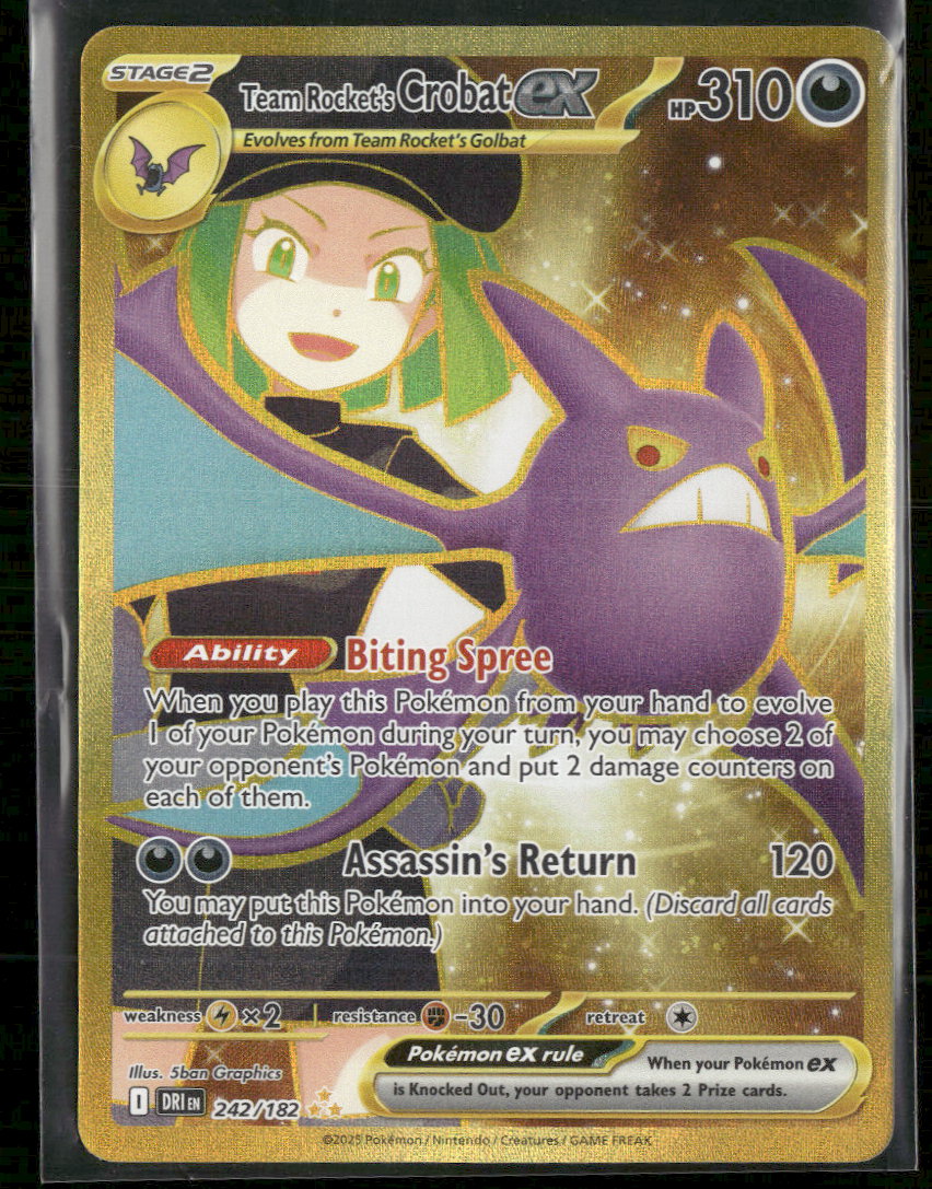 SV10: Destined Rivals Team Rocket's Crobat ex #242/182