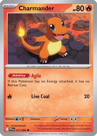Charmander 011 - ME02 Phantasmal Flames Reverse Holofoil