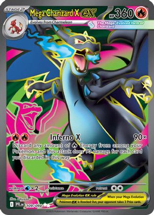 Mega Charizard X ex 109/094 - ME02 Phantasmal Flames Holofoil