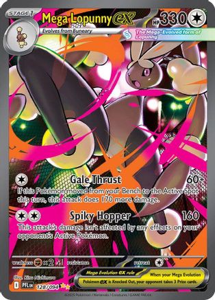 Mega Lopunny ex 128/094 - ME02 Phantasmal Flames Holofoil
