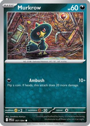 Murkrow 057 - ME02 Phantasmal Flames Reverse Holofoil