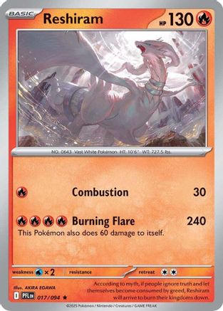 Reshiram 017 - ME02 Phantasmal Flames Holofoil