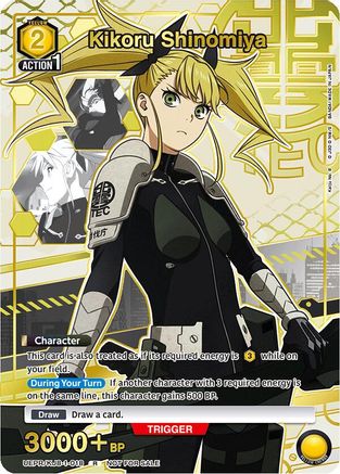Kikoru Shinomiya (018) (Gold) (UEPR/KJ8-1-018) - Union Arena Promotion Cards Foil