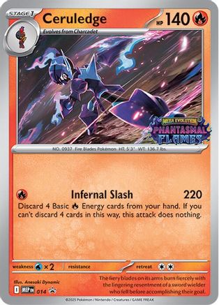 Ceruledge (Prerelease) 014 - ME Mega Evolution Promo Holofoil
