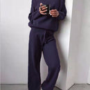 Casual Women Turtleneck Sweater Drawstring Pants