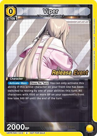 Viper (013) (UEPR/NIK-1-013) - UE14BT GODDESS OF VICTORY NIKKE Release Event Cards