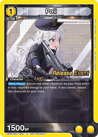 Poli (UEPR/NIK-1-004) - UE14BT GODDESS OF VICTORY NIKKE Release Event Cards