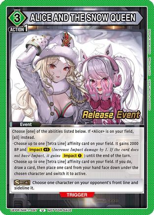 ALICE AND THE SNOW QUEEN (UEPR/NIK-1-097) - UE14BT GODDESS OF VICTORY NIKKE Release Event Cards