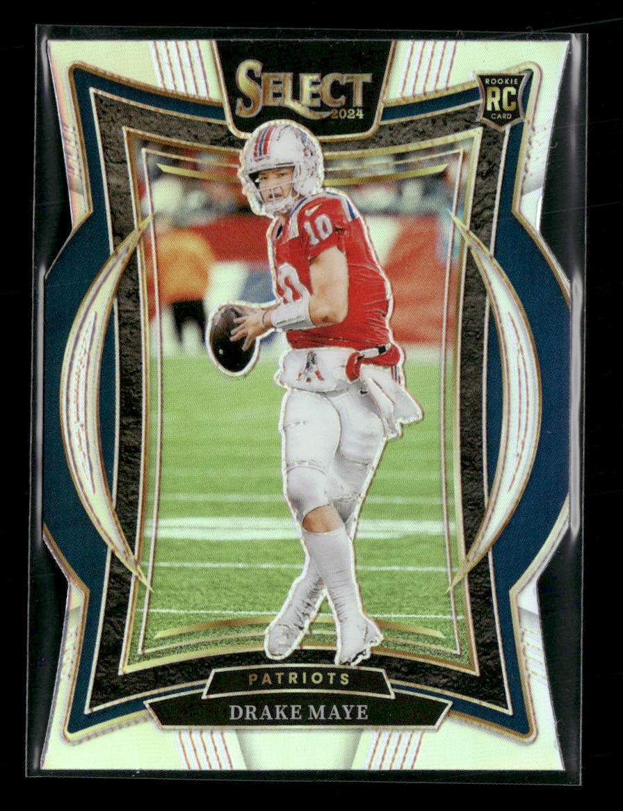 2024 Panini Select Silver Prizm Die Cut Drake Maye Rookie #27