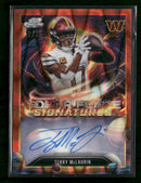 2025 Topps Chrome Orange Galactic Refractor Terry McLaurin #/25 Auto #SFS-TML