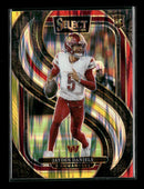 2024 Panini Select Red & Yellow Prizm Shock Jayden Daniels Rookie #112