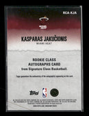 2025-26 Topps Signature Class Rookie Kasparas Jakučionis Auto #RCA-KJA