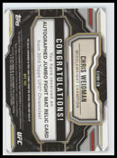 2015 Topps UFC Chronicles Jumbo Fight Mat Relics Chris Weidman Auto #AJFMR-CW