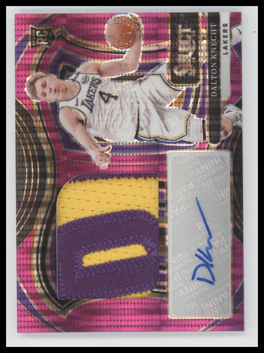 2024-25 Panini Rookie Swatches Purple Pulsar Dalton Knecht #/15 Auto #JRS-KNT