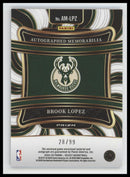 2023-24 Panini Select Memorabilia Purple Prizms Brook Lopez #/99 Auto #AM-LPZ