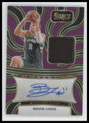 2023-24 Panini Select Memorabilia Purple Prizms Brook Lopez #/99 Auto #AM-LPZ