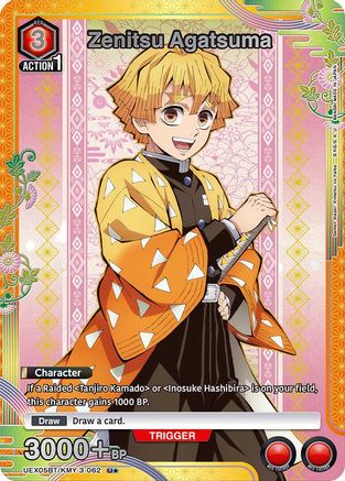 Zenitsu Agatsuma (U*) (UEX05BT/KMY-3-062) - UEX05BT Demon Slayer Kimetsu no Yaiba Vol2 Foil