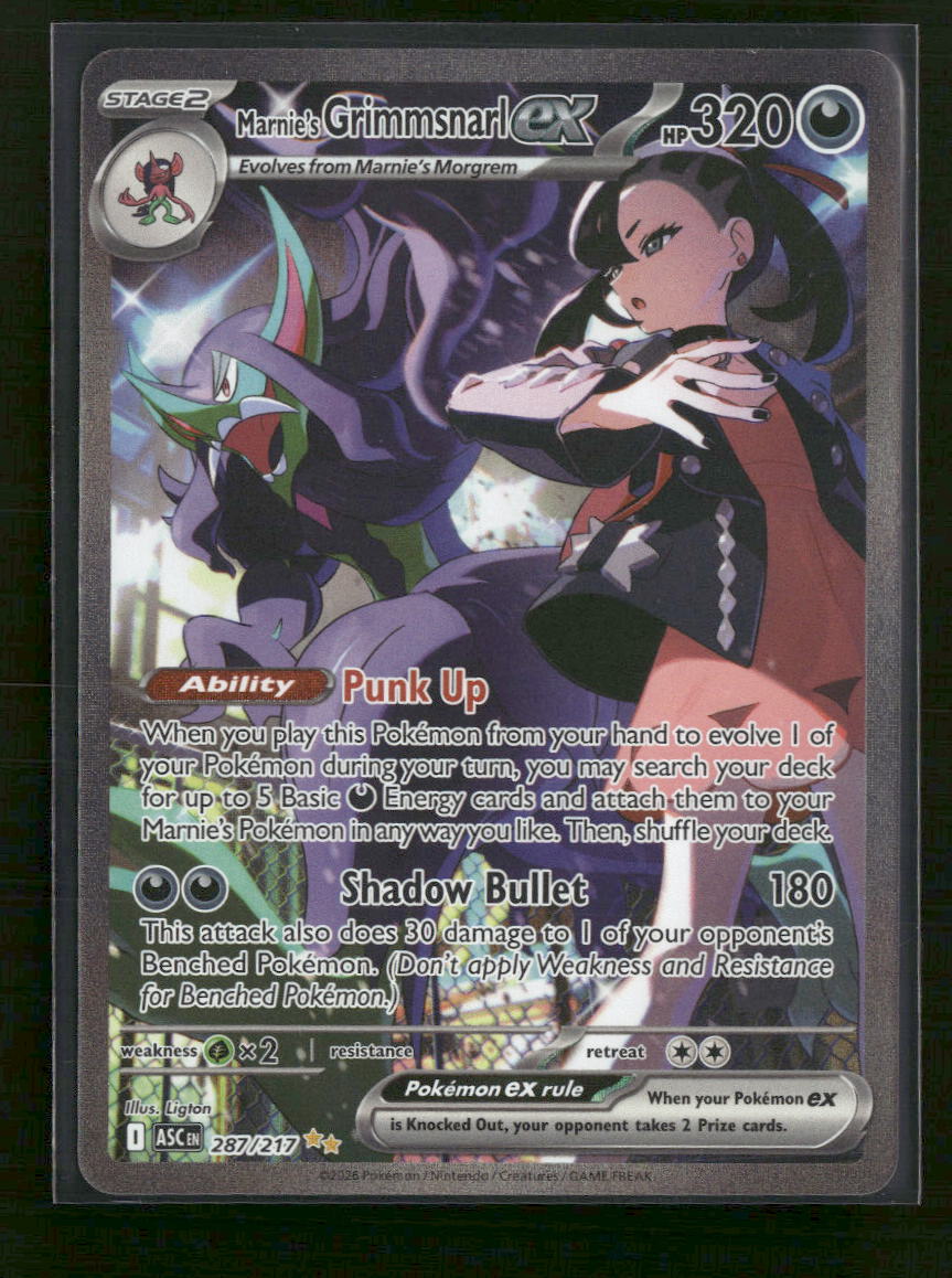ME: Ascended Heroes Marnie's Grimmsnarl ex #287/217