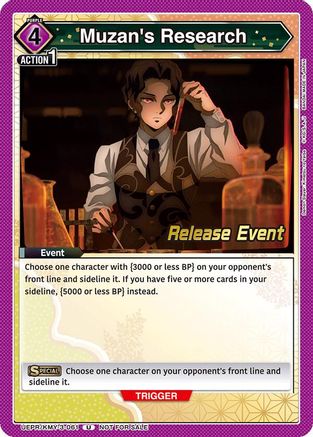 Muzan's Research (UEPR/KMY-3-061) - UEX05BT Demon Slayer Kimetsu no Yaiba Vol2 Release Event Cards