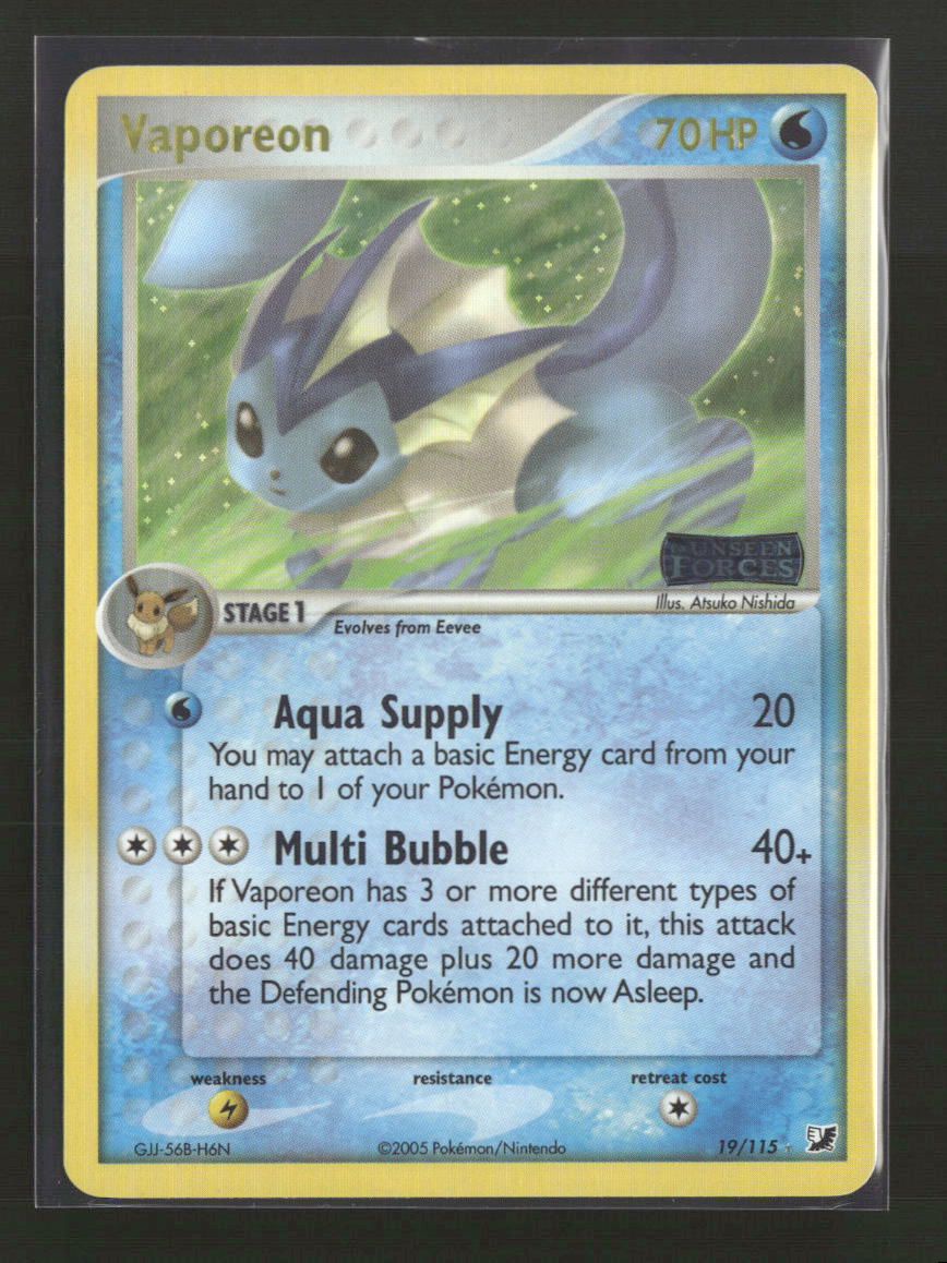 Unseen Forces Vaporeon Reverse Holo #19/115