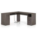 66 Inch L-Shaped Writing Study Workstation Computer Desk with Drawers