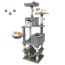 66 Inch Tall Cat Tree Multi-Level Cat Tower with 2 Condos Sisal Scratching Posts