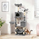 66 Inch Tall Cat Tree Multi-Level Cat Tower with 2 Condos Sisal Scratching Posts