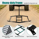 66" Wide Driveway Drag Tow Behind Landscape Leveling Rake with Reinforced Bars-Black