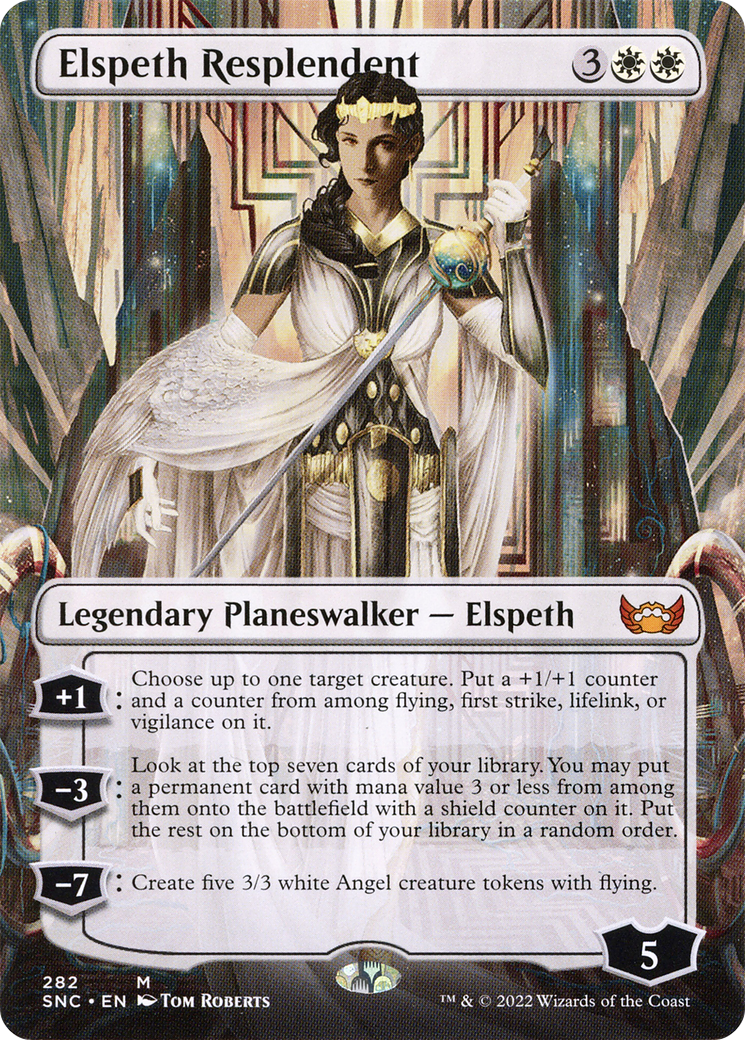 Elspeth Resplendent (SNC-282) - Streets of New Capenna (Borderless) Foil
