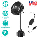 Car Cooling Fan Portable Car Cup Holder Fan Adjustable Gooseneck Fan with 3 Speeds for Car Van Truck SUV RV