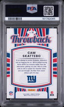2025 Panini Donruss Rated Rookies Throwback Cam Skattebo 10 PSA #36