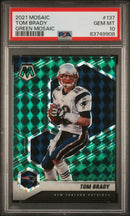 2021 Panini Mosaic Green Mosaic Tom Brady 10 PSA #137