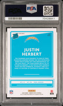 2020 Panini Donruss Optic Holo Justin Herbert 9 PSA #153