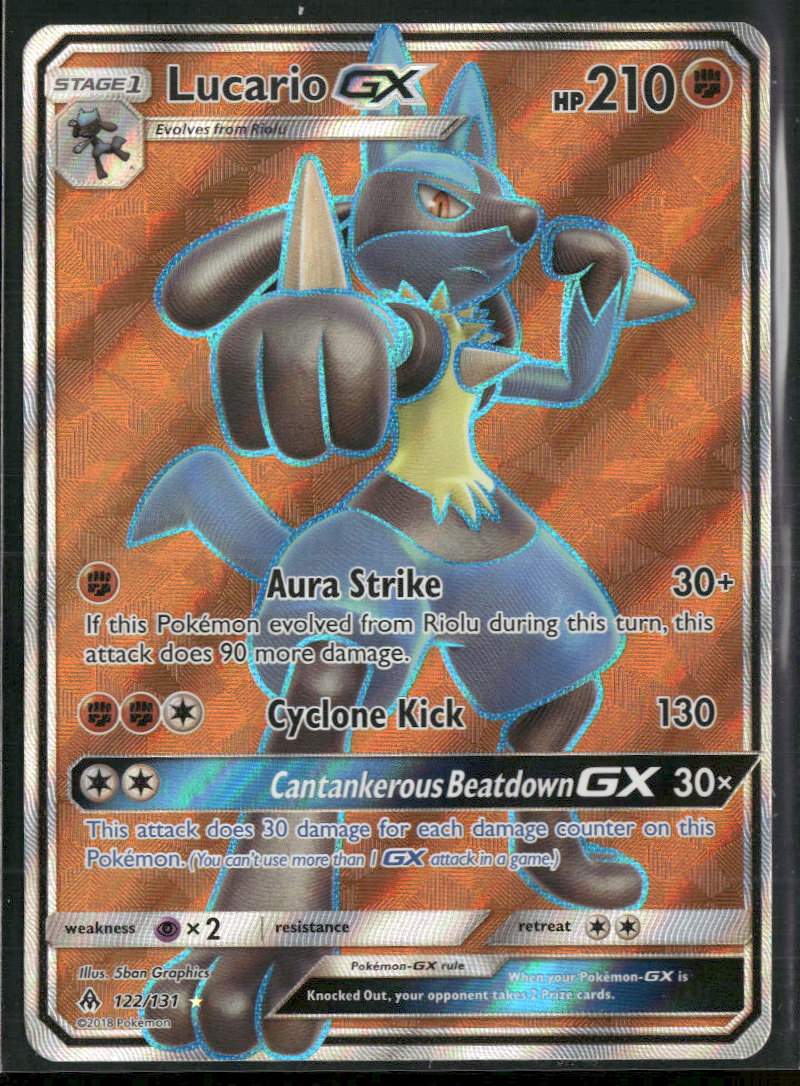 SM - Forbidden Light Lucario GX (Full Art) #122/131