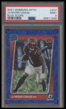 2021 Panini Donruss Optic Blue Scope Ja'Marr Chase 9 PSA #207